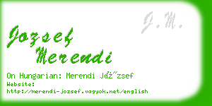 jozsef merendi business card